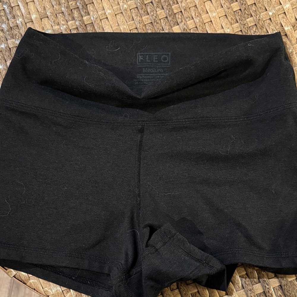 Fleo Black Athletic Shorts